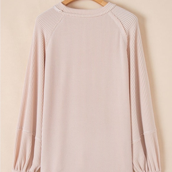 Taupe Ribbed Skort Set - Picture 5 of 6